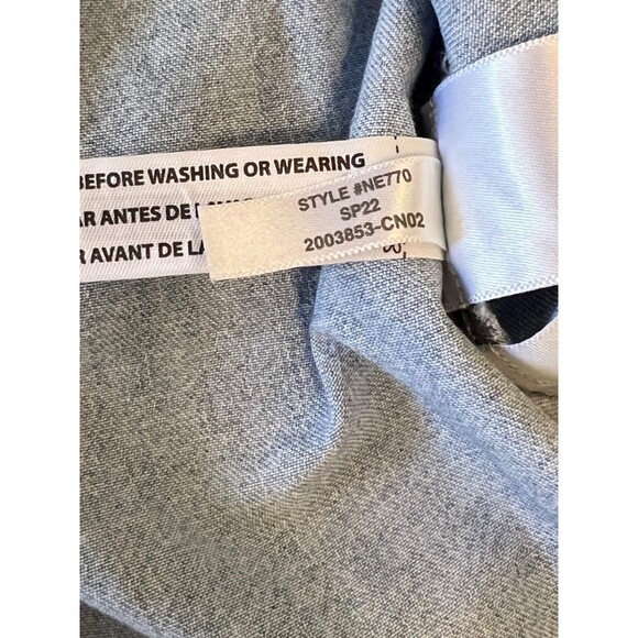 MADEWELL Blue Denim Chambray A-Line Mini Dress Puff Sleeve Button Front 00 XS - Picture 7 of 8